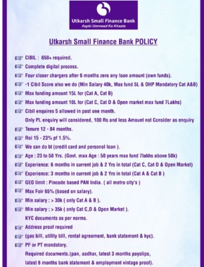 UTKARSH SMALL FINANCE BANK